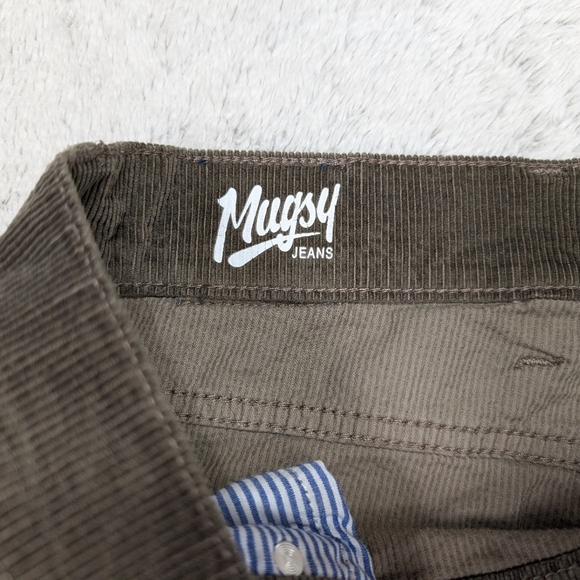 Mugsy Pants Mens 34x32 Brown Corduroy Retros Straight Work Casual Cotton Stretch - Picture 4 of 8